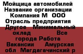 Мойщица автомобилей › Название организации ­ Компания М, ООО › Отрасль предприятия ­ Другое › Минимальный оклад ­ 14 000 - Все города Работа » Вакансии   . Амурская обл.,Магдагачинский р-н